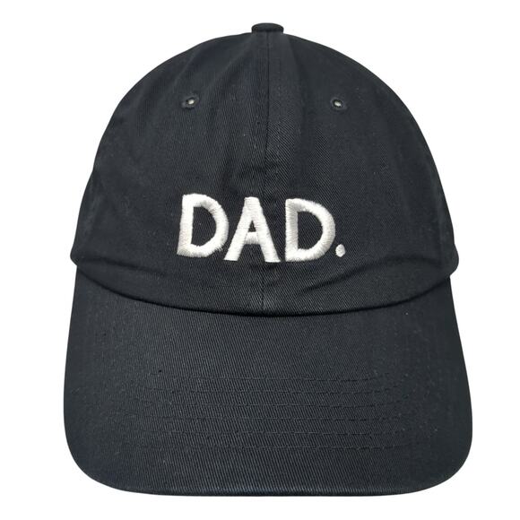 Dad Slideback Baseball Cap Black One Size Adjustable Embroidered 6 Panel PAG - Picture 1 of 9